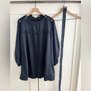 Zara Black Mini Dress with Button Details